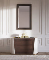 Lucho Oval Chest of Drawers styled in a luxury interior