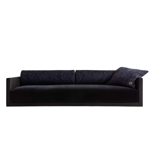 Luxence Jet Set Sofa: Precious Metal Pedestal Base