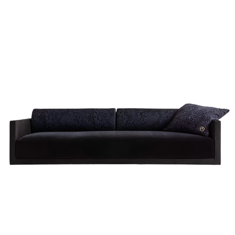 Luxence Jet Set Sofa: Precious Metal Pedestal Base