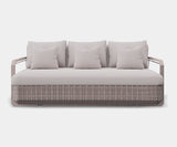 Luxxu Hampton Wood Sofa upholstered in Nata fabric with coastal chic design.