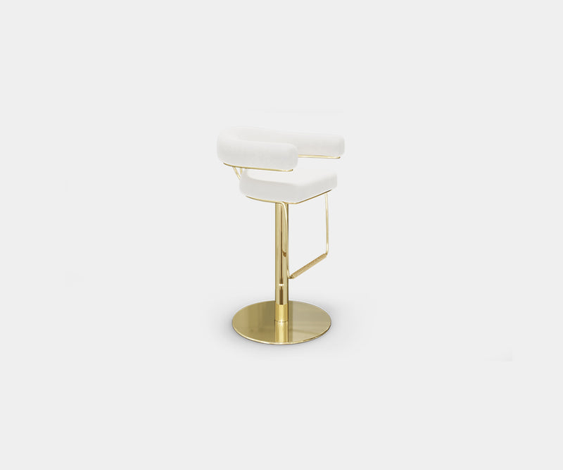 Luxury Cream Velvet Bar Chair: The Marlen Swivel Offers Comfort & Style.