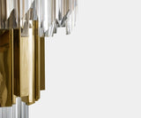 Luxury Entryway Chandelier - Gold Zenith Pendant with Crystal Glass