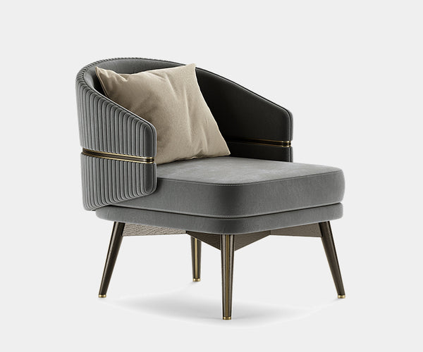 Luxury black oak armchair from the Aster Collection, ideal for high-end home decor.