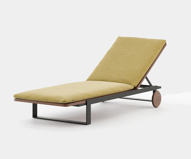 Stylish Salim Outdoor Sun Lounger in Talin Mostaza - Luxury Garden Seating