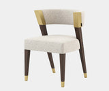 Elegant Her Chair Featuring Brass Accents and Contemporary Design - Sophisticated Dining Room Furniture.