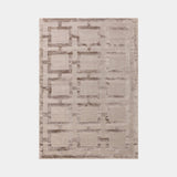 Luxury Viscose Geometric Lattice Rug, shown in Mocha