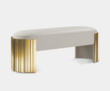 LUXXU Regal Ground Ottoman: Gold-Plated Statement Piece