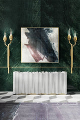 Luxxu Tycho Torch Wall Lights in gold plated brass, room view