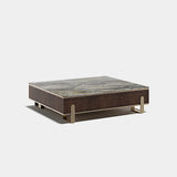 Margon Metal Inlay Luxury Coffee Table, Square (103cm)