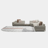 Margon Modular Luxury Sofa: light grey fabric (Cat B), shown as a corner composition