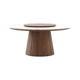 Laskasas Marilyn Marble Dining Table — 180cm Marble Top — Walnut