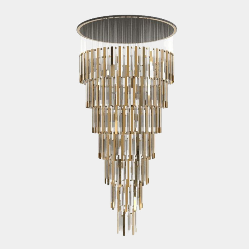 Mastery Layered Gold-Plated Suspension Light