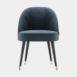 Matilda Pleated Luxury Dining Chair with Curved Backrest