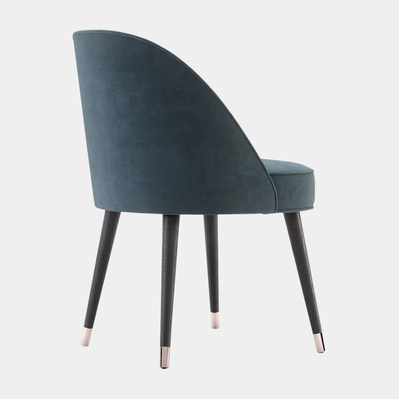 Matilda Pleated Luxury Dining Chair with Curved Backrest