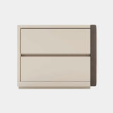 Miley Lacquered Bedside Table with Upholstered Side
