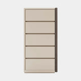 Miley Lacquered Tallboy with Upholstered Side