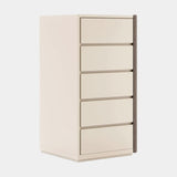 Miley Lacquered Tallboy with Upholstered Side