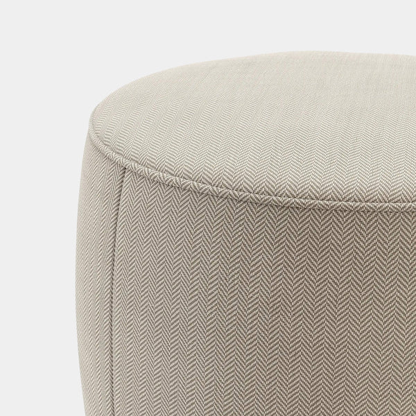 Millie Patterned Pouf with Fumé Stained Beech Base