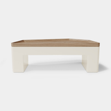 Caffe Latte Minas Small Coffee Table in walnut and cream lacquer