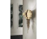 Avant-Garde Wall Lighting: Prisma Wall Sconce in Gold & Crystal