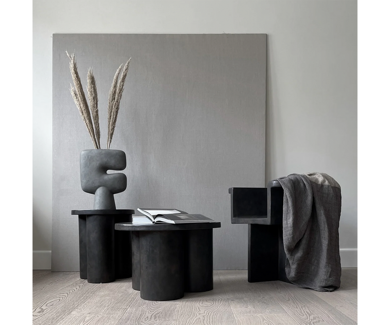 Elegant Ceramic Tribal Vase - Sculptural Piece for Contemporary Interiors