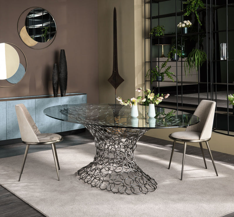 Luxury Steel Framework Chair Aurora for Chic Decor