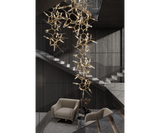 Dazzling Modern Chandelier: Apex with Gold Finish & Crystal