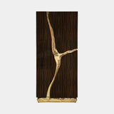 Boca do Lobo Lapiaz Cabinet in ebony macassar veneer with hammered brass