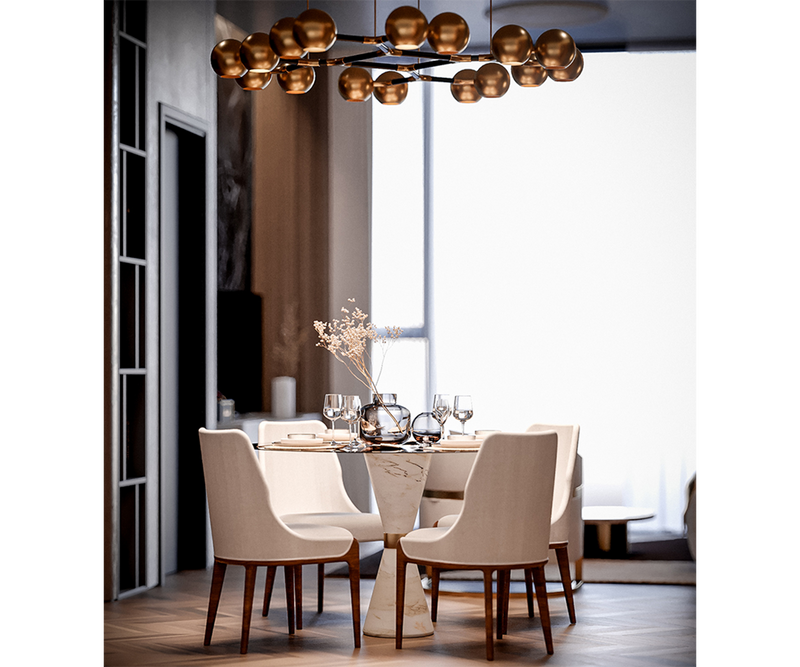 Spacious Dining Room with Yemen Chairs: Maximize Seating Without Compromise.