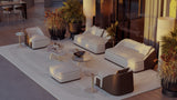 Ness Carrara Marble Outdoor Coffee Table