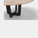 Caffe Latte Napoli Round Dining Table, detail