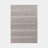 Natural Stripe Hand Woven Wool & Viscose Rug, shown in Grey Marl Stripe