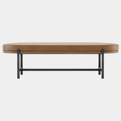 Natural Leather Beatrix Bench