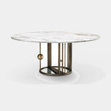 Nembo Sculptural Base Marble Luxury Dining Table, second view
