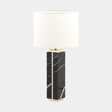 Nero Marquina Polished Marble Table Lamp