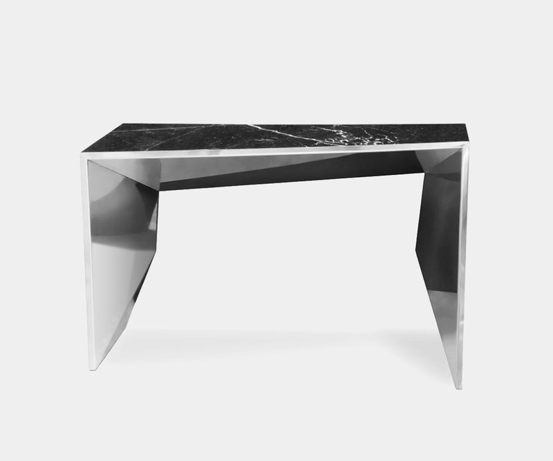 Obsidian Modern Luxury Console: Nero Marquina Marble Meets Minimalism.