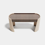 Oldroyd Writing Desk: Luxury Designer Desk with Leather and Marble, alternative angle