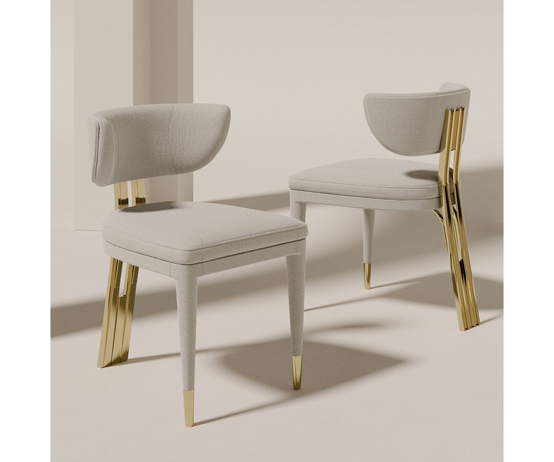 Opulent Dining Room: Aureum Chair Creates Glamorous Seating