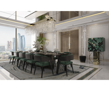 Modern Statement Chandelier with Crystal Accents