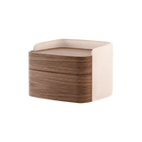 Laskasas Pema Bedside Table in Walnut with transparent background