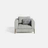 Perla Shell Back Luxury Armchair, alternative angle
