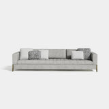 Perla Shell Back Luxury Sofa: light grey fabric (Cat B), shown as the 3 seater