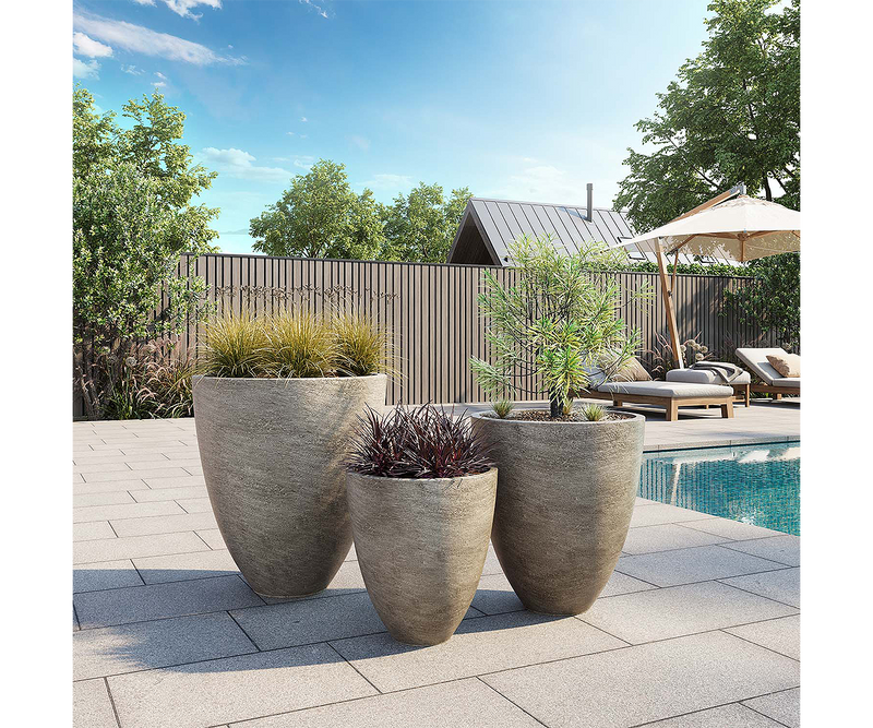 Authentic Stone Appearance: Grey Cloud Planters that mimic natural stone texture, adding sophistication to your outdoor area.