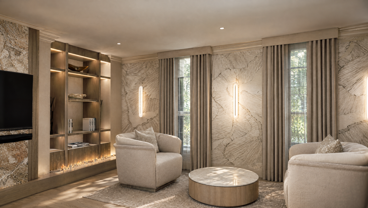 Bespoke curtains and soft furnishings in a Prestbury master bedroom by Touched Interiors