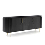 Lantine Buffet - Black Oak & Brass