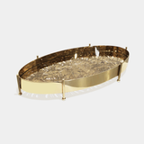 Castro Lighting Rainforest Tray in polished brass, available from Touched Interiors UK