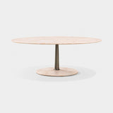 Rastrema Round Pedestal Luxury Dining Table in Portuguese Rose marble