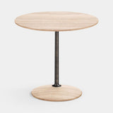 Rastrema Round Pedestal Luxury Side Table in travertine