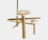 Refined Craftsmanship - Melange Large Floating Disc Chandelier for Luxury Interiors