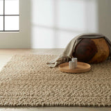 Riverstone Mocha Wool Luxury Rug, available from Touched Interiors UK